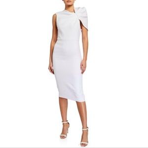 Alice + Olivia Kiro Ruffle-Shoulder MIDI Sheath Dress - Size 8